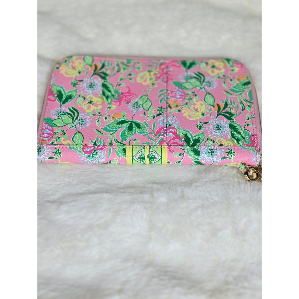 Lilly Pulitzer Via Amore Spritzer Travel Wallet Passport Holder Zip Around New - Picture 4 of 8